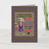 Culloden Ancient Scottish Tartan Humorous Birthday Kaart (Voorkant)