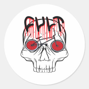 Cult BMX Halloween kostuum cadeau voor vrouwen mei Ronde Sticker