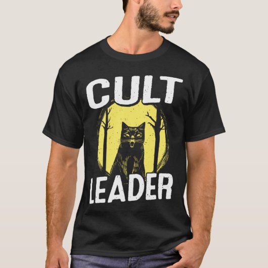Cult Leader Cat Satanic Baphomet Occult Witchcraft T-shirt (Voorkant)