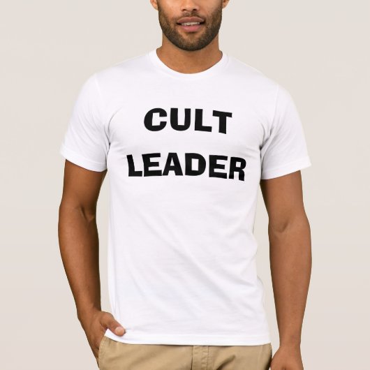 CULT, LEDER T-SHIRT (Voorkant)