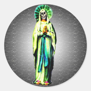 Cult of Santa Muerte Ronde Sticker
