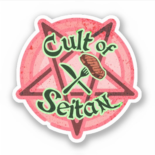 Cult van Seitan Sticker (Voorkant)