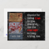 Culte de l'individualisme Véritable carte postale (Devant / Derrière)