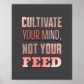 Cultiveer je geest" Modern Motivatie Poster (Voorkant)
