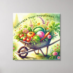 Cultiveer je geluk canvas afdruk