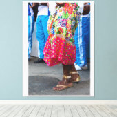 culture dancing canvas afdruk (Insitu (Houten vloer))