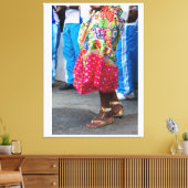 culture dancing canvas afdruk (Insitu (Woonkamer))