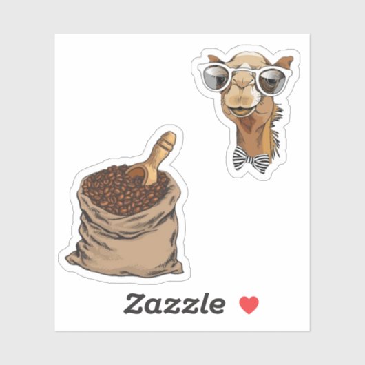 culture saoudienne camel et stickers café (Feuille)
