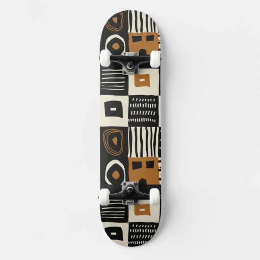 Culturel Africain Abstrait Imprimer Skateboard (Recto)