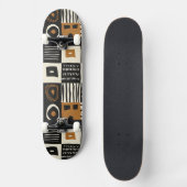 Culturel Africain Abstrait Imprimer Skateboard (Recto)