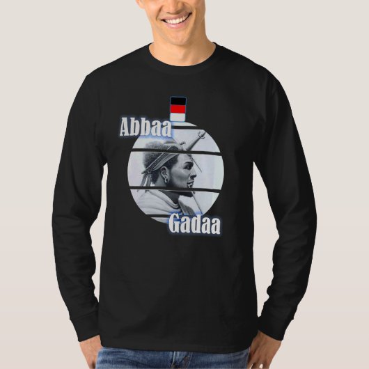 Culturele kleding van de Oromo Abbaa Gada T-shirt (Voorkant)