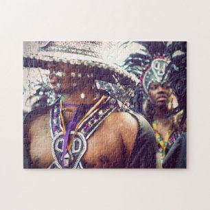Culturele mensen van Jamaica. Legpuzzel