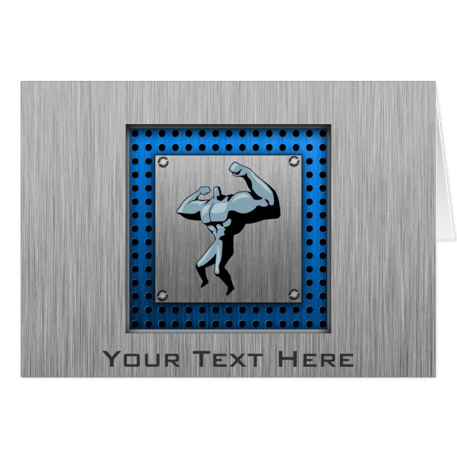 Culturiste balayé de regard en métal (Devant horizontal)