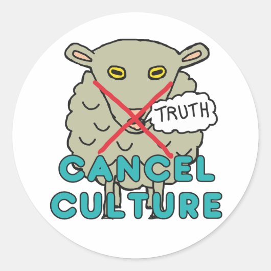 Cultuur annuleren ronde sticker (Voorkant)
