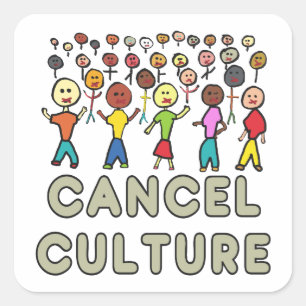 Cultuur annuleren vierkante sticker