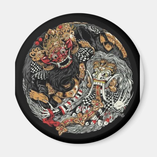 Cultuur Bali, Indonesië, fotomagneten Magneet (Voorkant)