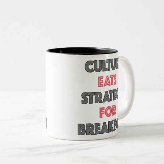 Cultuur eet strategie voor ontbijt Mok (Voorkant rechts)