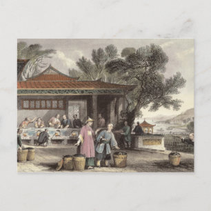 Cultuur en voorbereiding van thee uit 'China in Briefkaart