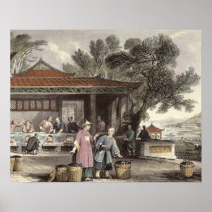 Cultuur en voorbereiding van thee uit 'China in Poster