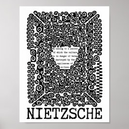 CULTUUR verkeert in een gevarenfilosofie, nietzsch Poster