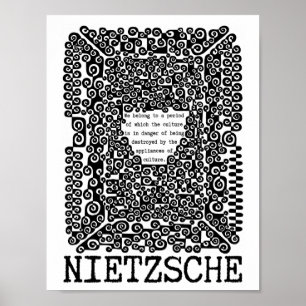 CULTUUR verkeert in een gevarenfilosofie, nietzsch Poster