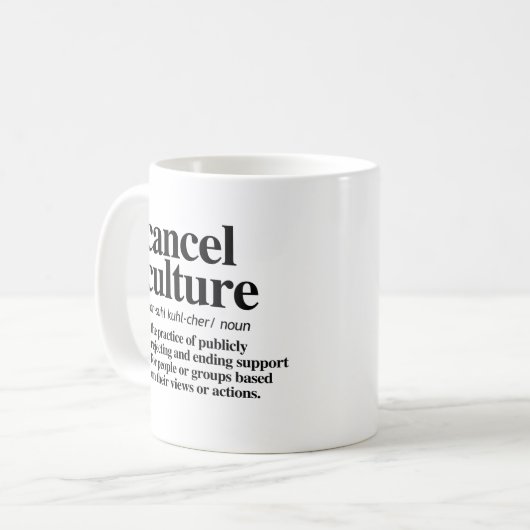Cultuurdefinitie annuleren koffiemok (Voorkant links)