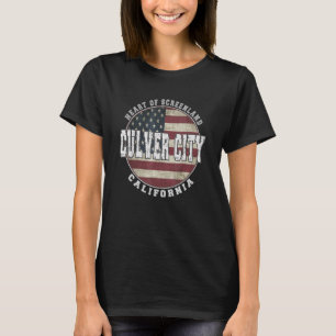 Culver City California Amerikaanse vlag T-shirt