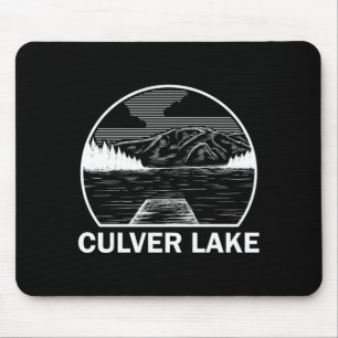 Culver meer New Jersey grappige vissen kamperen Muismat