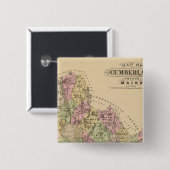 Cumberland County, Maine Vierkante Button 5,1 Cm (Voorkant /achterkant)