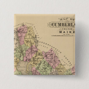 Cumberland County, Maine Vierkante Button 5,1 Cm