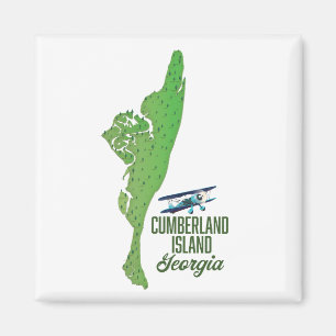 Cumberland eiland Georgia Kaart Magneet