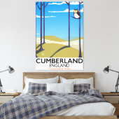 Cumberland, Engeland,  reisposter. Canvas Afdruk (Insitu (Slaapkamer))