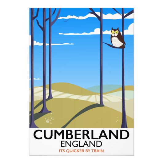 Cumberland, Engeland,  reisposter. Foto Afdruk (Voorkant)