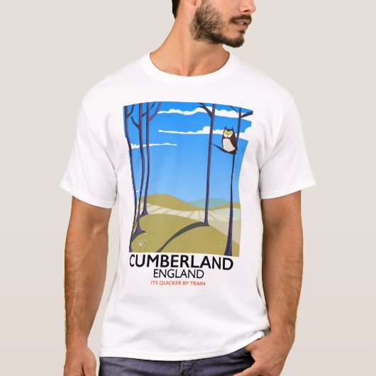 Cumberland, Engeland,  reisposter. T-shirt (Voorkant)