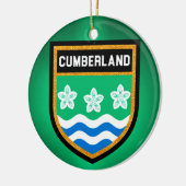 Cumberland Flag Keramisch Ornament (Links)