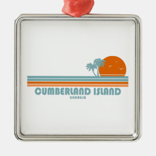 Cumberland Island Georgia Sun Palm Trees Metalen Ornament