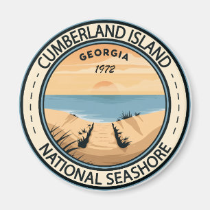 Cumberland Island National Seashore Georgia Badge Magneet