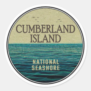 Cumberland Island National Seashore Ocean Birds Ronde Sticker