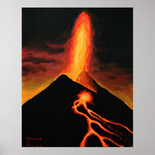 Cumbre Vieja vulcano Poster