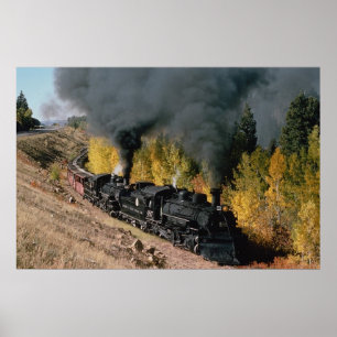 Cumbres and Toltec Railroad, No. 487 en No. 484 m, Poster