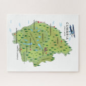 Cumbria Engeland Kaart reisposter. Legpuzzel (Horizontaal)
