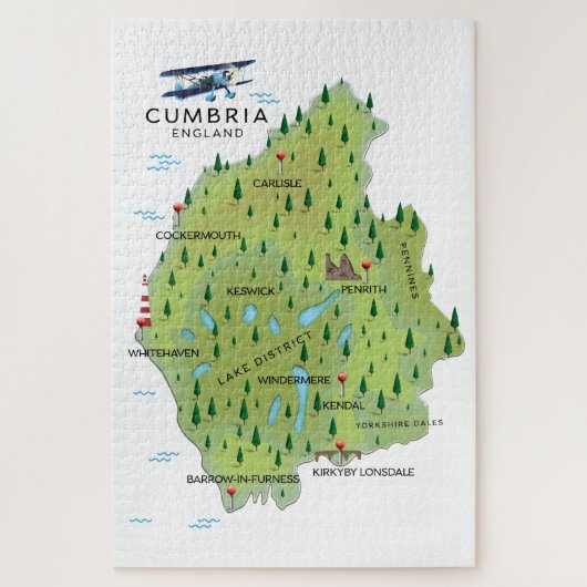 Cumbria Engeland Reisposter. Legpuzzel (Verticaal)