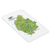 Cumbria England Map reisposter. Magneet (Rechterzijde)