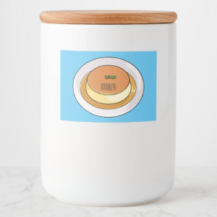 Cumcaramel cartoon illustratie voedselcontainer etiket