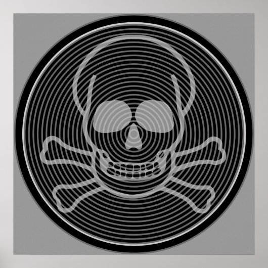 Cumelie en kruisbeenderen Embleem Poster (Voorkant)