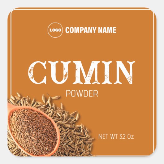 Cumin Powder Label Sticker (Voorkant)