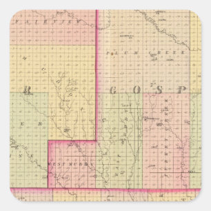Cuming County, Nebraska Vierkante Sticker