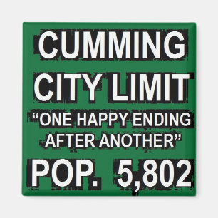 Cumming Georgia Funny City Limit Sign Magneet