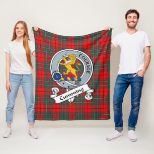 Cumming Modern Clanstempel Schotse ruit Fleece Deken