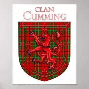 Cumming Tartan Schotse Plaid Leeuw Rampant Poster